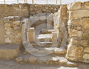 Holy of Holies Ark in Ancient Israelite Fortress at Tel Arad in Israel