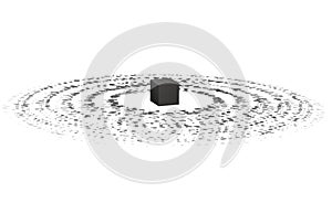 Kaaba in Mecca. Hajj and umrah. Abstract holy Kaabah. Vector graphic illustration photo