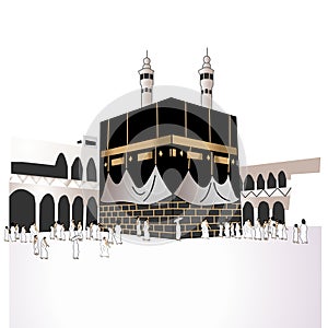 Kaaba Mecca Saudi Arabia Vector Image photo