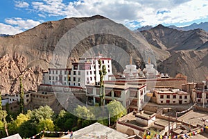 The holy Lamayuru or Yuru Monastery a Tibetan Buddhist monastery in Lamayouro, Leh district, Ladakh, India - 2019