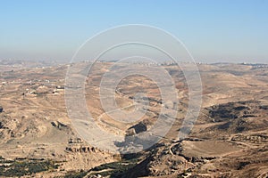 The Holy land viewed from mount Nebo in Jordan