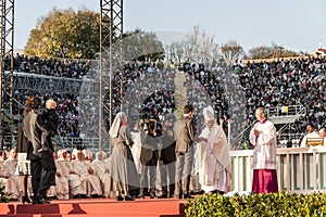 Holy mass with Pope Francis