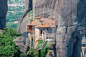 Holy Monastery of Roussanou at Meteora monasteries, Greece photo