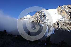 Holy mountains in sunrise