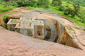 Holy place Lalibela in Ethiopia
