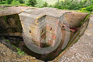 Holy place Lalibela in Ethiopia