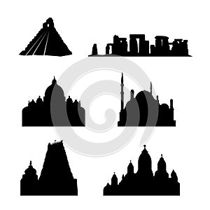 Holy places of the world vector photo