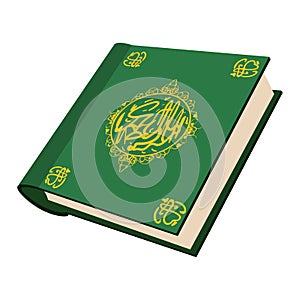 The holy Quran cartoon icon