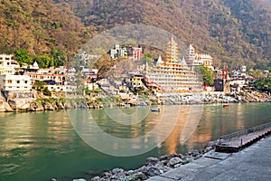 The holy river Ganges in India near Laxman Jhula in India