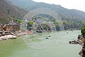 The holy river Ganges near Laxman Jhula in India