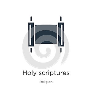 Holy scriptures icon vector. Trendy flat holy scriptures icon from religion collection isolated on white background. Vector