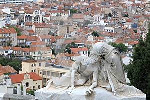 Holy sculpture near Notre Dame de la Garde, Marseille, France