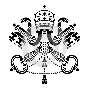 Holy see emblem illustration icon - PNG