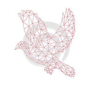 Holy spirit Dove, geometric art vector design