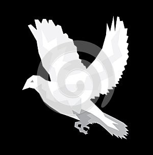 Holy spirit Dove, geometric art vector design photo