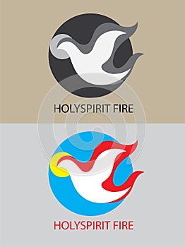 Holy spirit fire vector photo