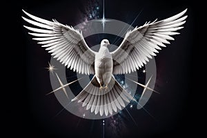 Holy Spirit in the form of a dove. Generative AI