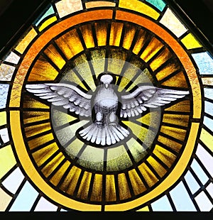 Holy spirit in Stained Glass