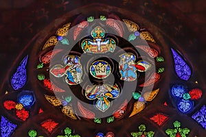 Holy Spirit Stained Glass St Mary's Basilica Church Krakow Poland