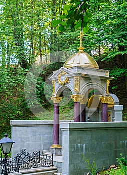 Holy spring of the Monk David in the village of Talezh. Moscow region, Russia