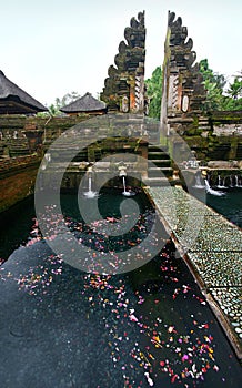 Holy spring in old Bali temple