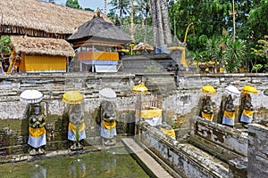 Holy spring water at Goa Gajah temple