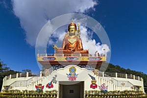 Holy statue of Guru Padmasambhava or born from a lotus, Guru Rinpoche, was a Indian tantric Buddhist Vajra master who taught