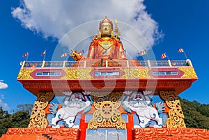 Holy statue of Guru Padmasambhava or born from a lotus, Guru Rinpoche, was a Indian tantric Buddhist Vajra master who taught