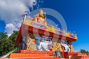 Holy statue of Guru Padmasambhava or born from a lotus, Guru Rinpoche, was a Indian tantric Buddhist Vajra master who taught