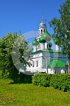 Holy Trinity Church the 18th century in summer day. Poshekhonje, Yaroslavl region