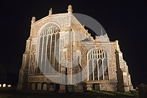 Holy Trinity Church, Blythburgh, Suffolk, England at night