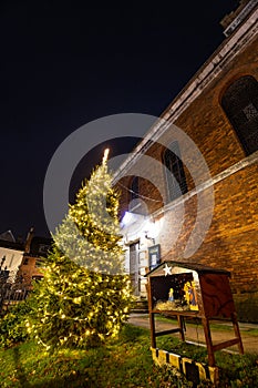 Holy Trinity Church Christmas tree Guildford Surrey England