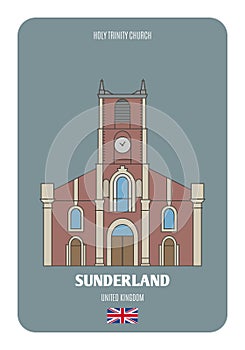 Holy Trinity Church in Sunderland, UK. Architectural symbols of European cities