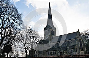 Holy Trinity Church, Wentworth, Rotherham, during The Winter Equinox. photo