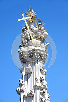Holy trinity column in Budapest, Hungary