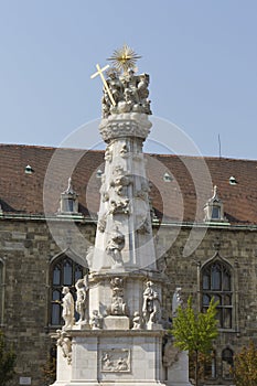 Holy trinity column in Budapest, Hungary