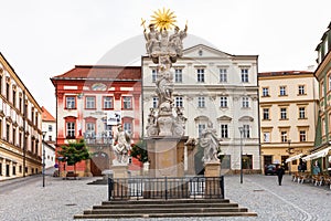 Holy Trinity Column Cabbage Market Square in Brno