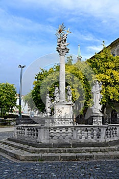Holy Trinity Column at Fish Square in Bratislava