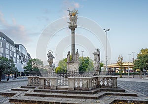 Holy Trinity Column at Fish Square created in 1712 - Bratislava, Slovakia - Bratislava, Slovakia