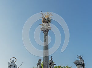 Holy Trinity Column at Fish Square created in 1712 - Bratislava, Slovakia - Bratislava, Slovakia