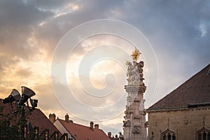 Holy Trinity Column at Fishermans Bastion - Budapest, Hungary