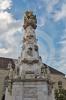 Holy Trinity Column in front of Matyas Church, Budapest, Hungary