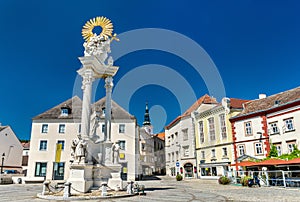 Holy Trinity Column in Krems an der Donau, Austria