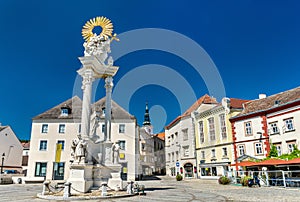 Holy Trinity Column in Krems an der Donau, Austria photo