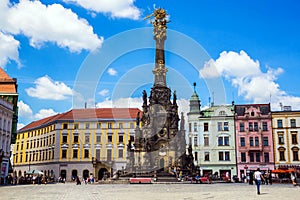 Holy Trinity Column in Olomouc, Czech Republic. June 14, 2017