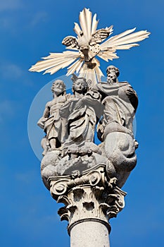 Holy Trinity Column, Ursuline Church, Ljubljana, Slovenia