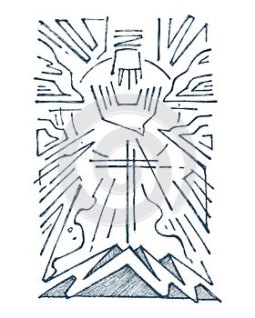 Holy Trinity hand drawn illustration