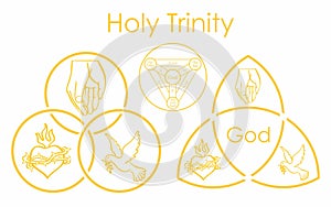 Holy Trinity symbol. Christian sacred symbol.