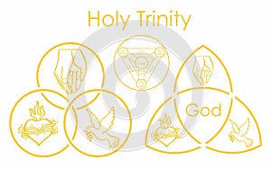 Holy Trinity symbol. Christian sacred symbol. photo