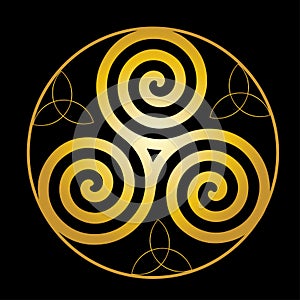 Holy Trinity, Triquetra symbol,Trinity or trefoil knot, Celtic symbol of Eternity wall decor